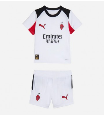 AC Milan Christopher Nkunku #18 Udebanetrøje Børn 2025-26 Kortærmet (+ Korte bukser)